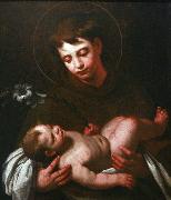 Bernardo Strozzi Saint Antony of Padua holding Baby Jesus oil painting artist